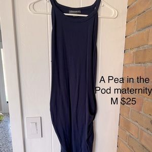 MIDI length maternity dress navy